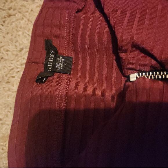 🍷 GUESS Burgundy Ribbed 2-Piece Set | Small - Picture 3 of 7